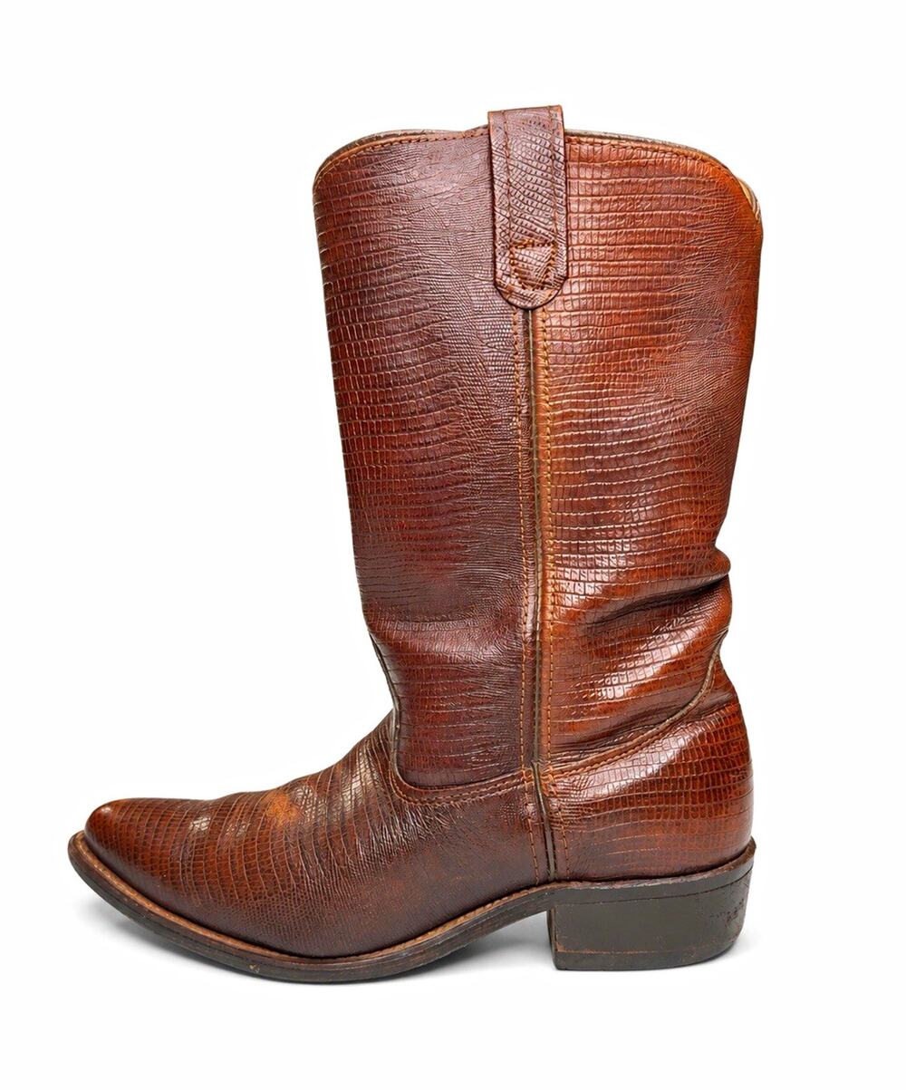 Vintage Dan Post "Full Exotic" Teju Lizard Cowboy Boots Size Mens 9 D Style 1259